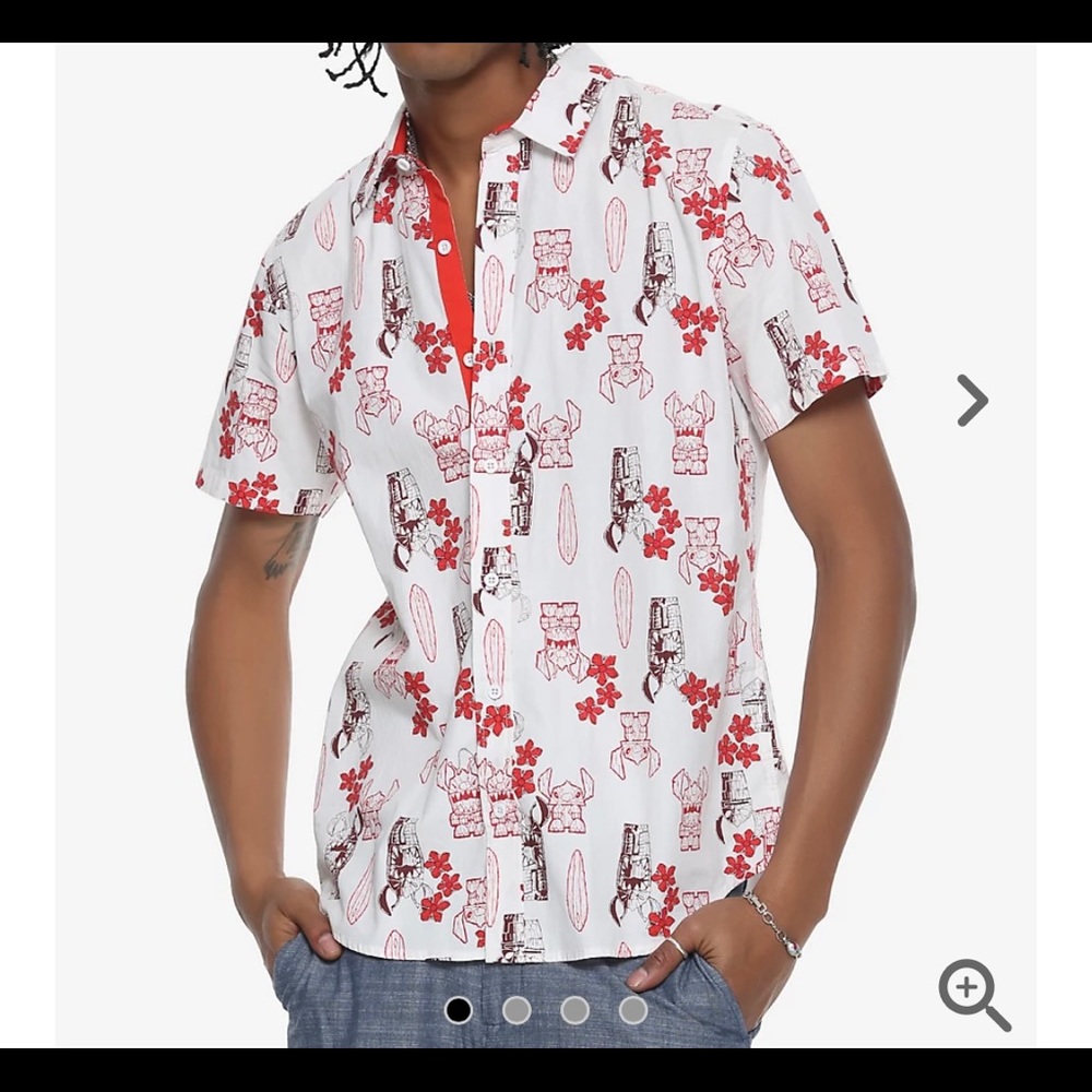 Disney Lilo & Stitch Tiki Woven Button-Up